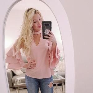 Francescas Ruffle Sleeve Blouse